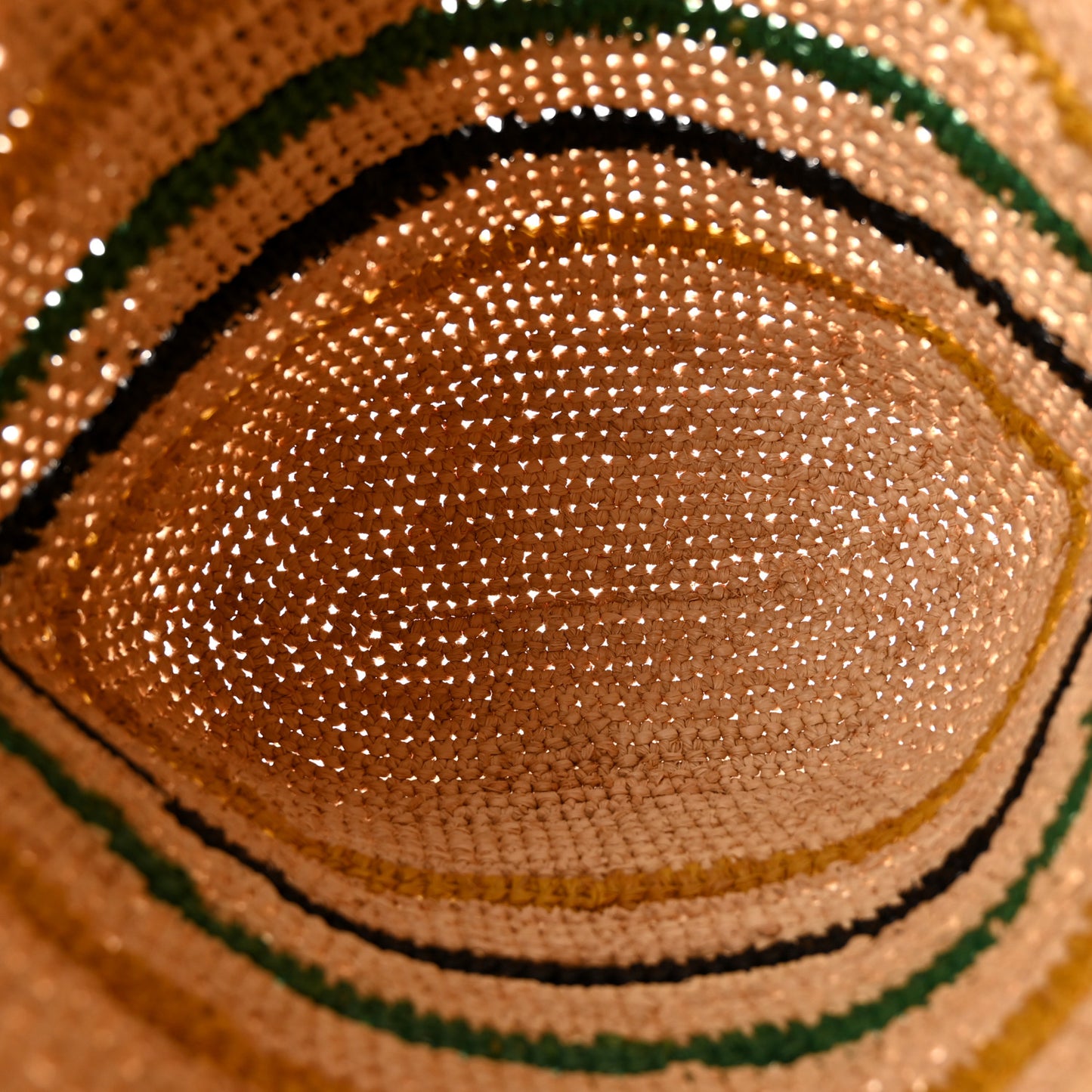 Raffia Rasta Striped Mini Slit Tote Bag Natural Multicolor