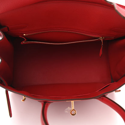 Hermes Togo Birkin 30 Rouge Casaque 5 of 11