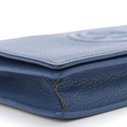 Gucci Pebbled Calfskin Soho Wallet on Chain Caspian 7 of 10