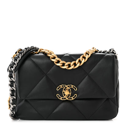 Chanel Lambskin Quilted Medium Chanel 19 Flap Black 1 of 11