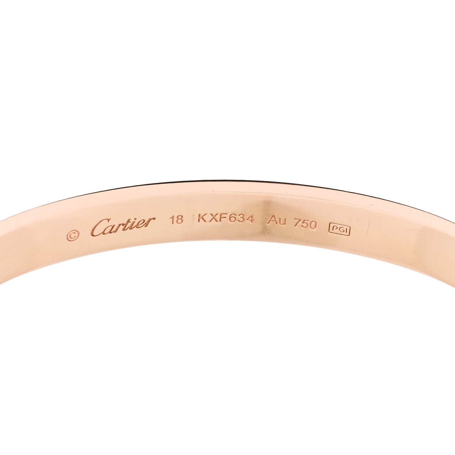 Cartier 18K Pink Gold LOVE Bracelet 18 6 of 9