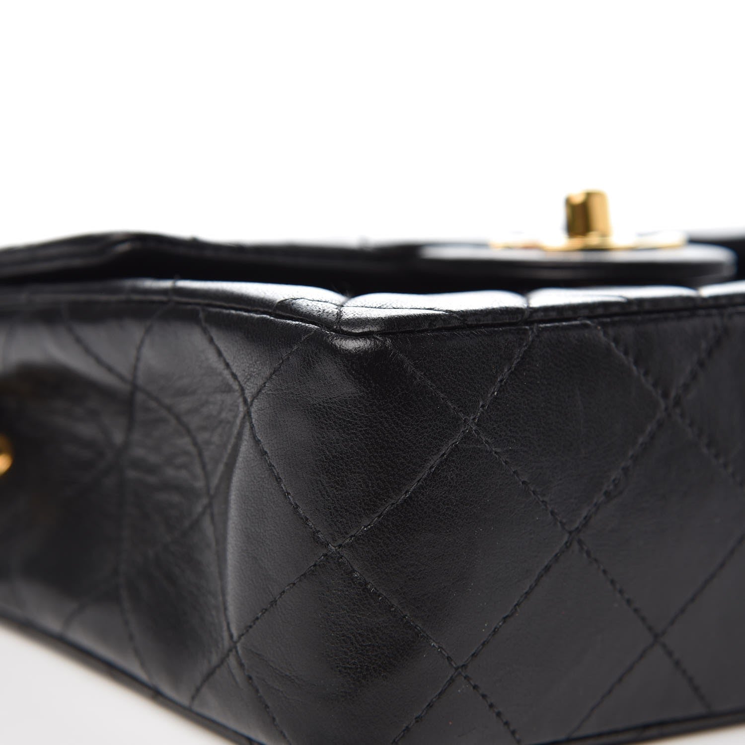 Chanel Lambskin Quilted Mini Square Flap Black 8 of 9