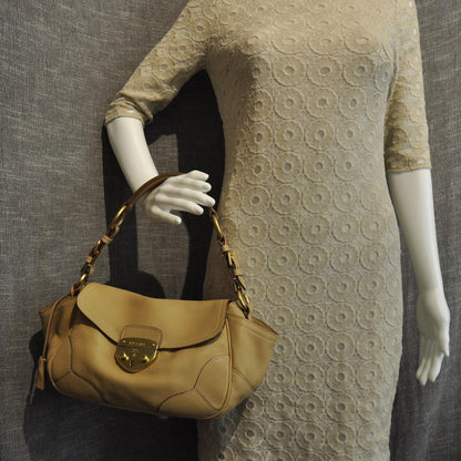 Prada Vitello Pushlock Flap Shoulder Bag Naturale 3 of 10
