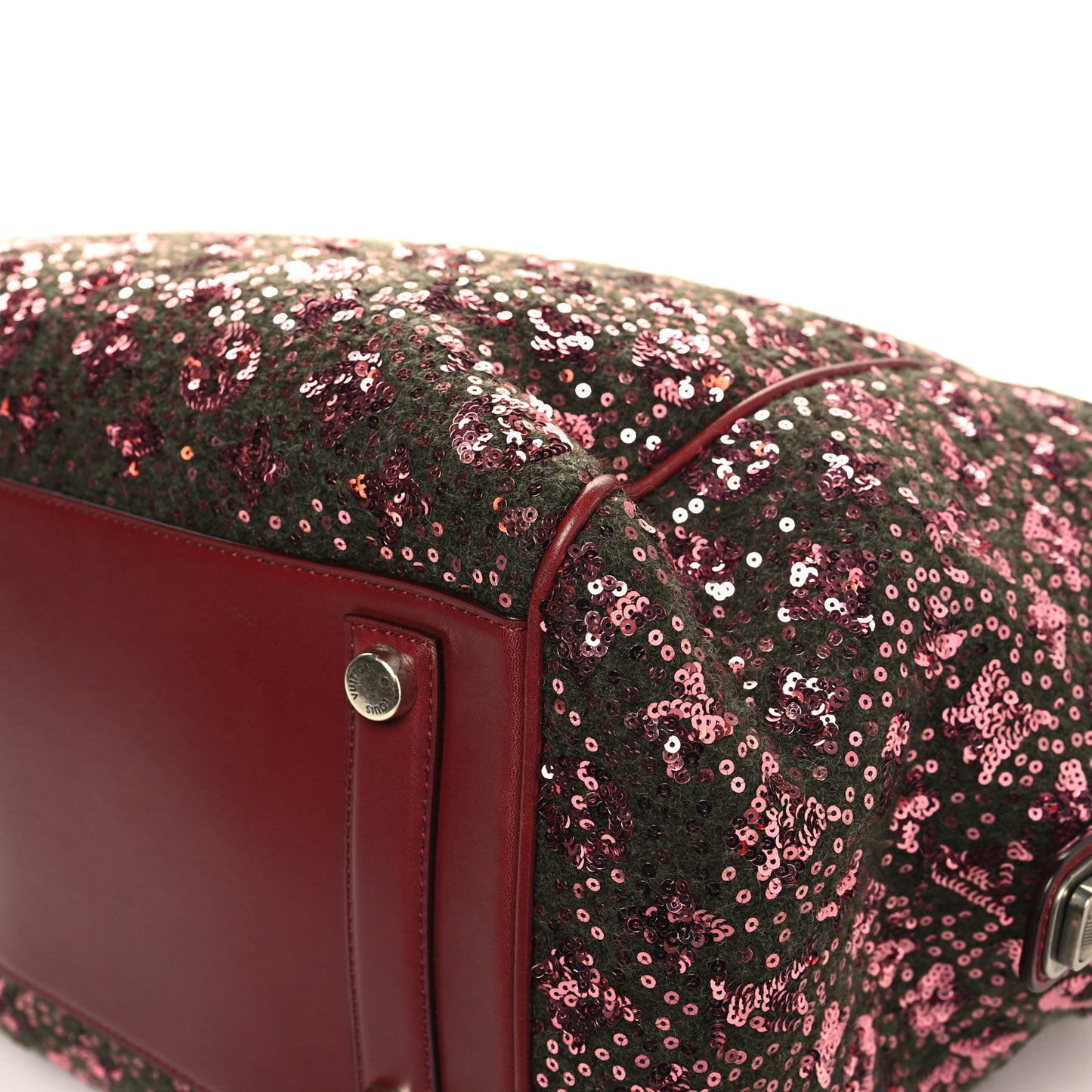 Sequin Monogram Sunshine Express North South Burgundy