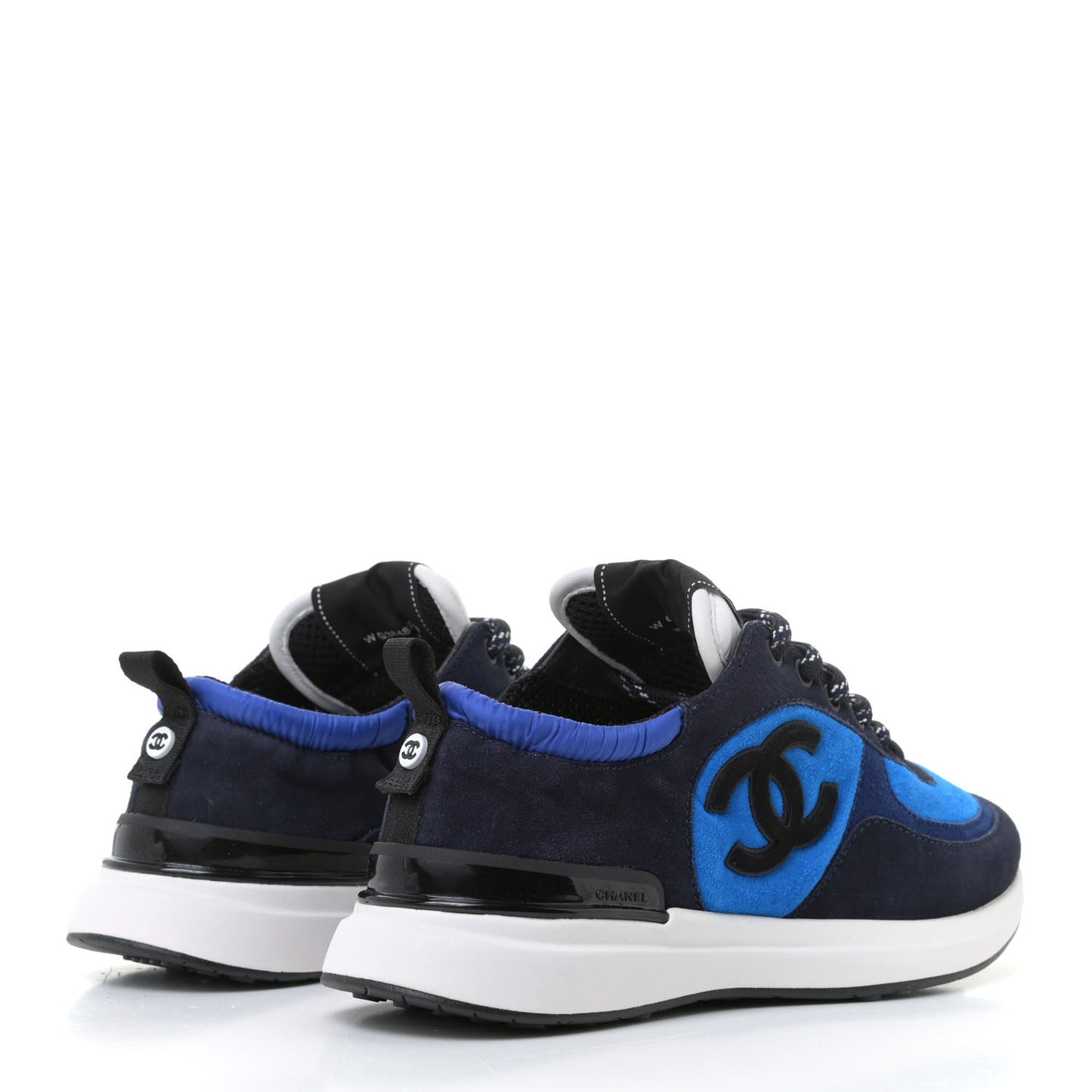 Suede Calfskin CC Sneakers 37 Blue Navy Dark Navy