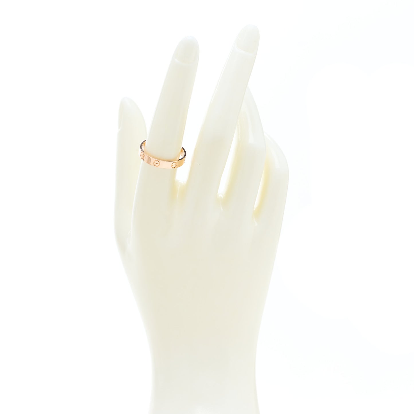 18K Pink Gold 3.5mm LOVE Wedding Band Ring 56 7.5