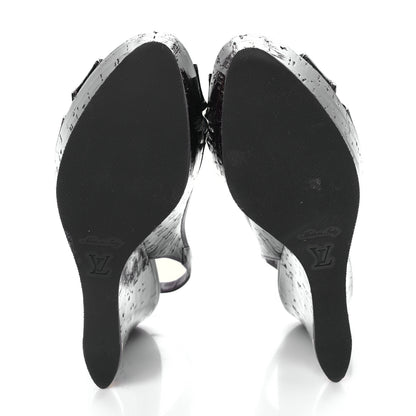 Louis Vuitton Monogram Vernis Wedge Sandal 40 Amarante 5 of 8