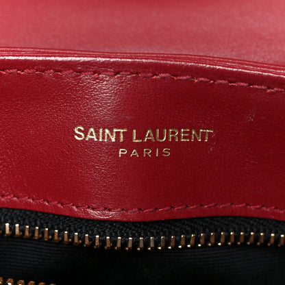 Saint Laurent Calfskin Y Quilted Monogram Toy Loulou Monogram Crossbody Bag Rouge Legion 6 of 11