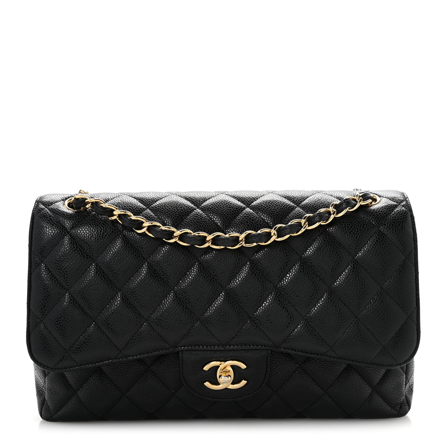 Chanel Caviar Quilted Jumbo Double Flap Black 1 of 16