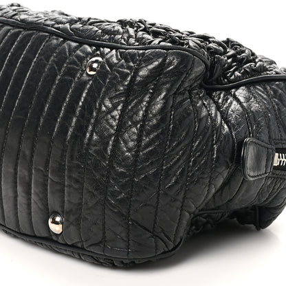 Chanel Lambskin Astrakhan Bowler Black 10 of 12