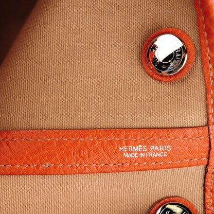 Hermes Toile Buffle Garden Party Tote 30 Potiron 5 of 13