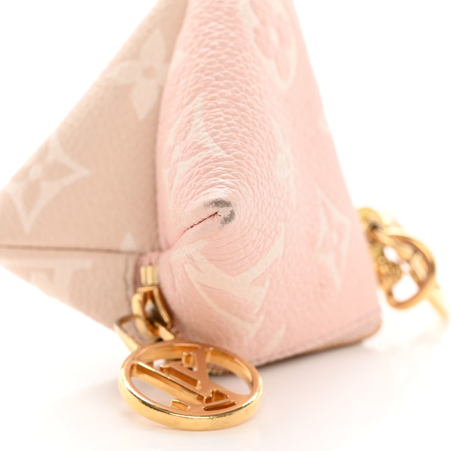 Monogram Berlingot Key Pouch Rose Beige