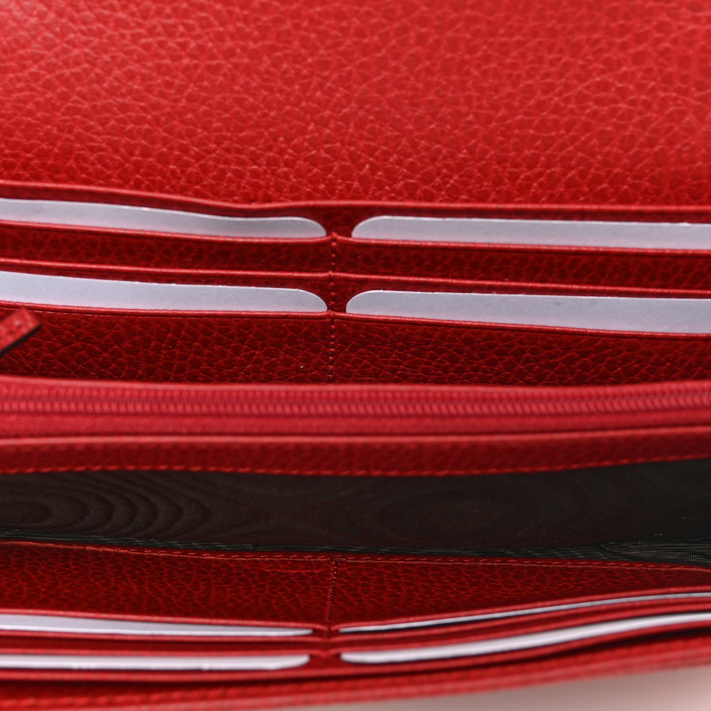 Dollar Calfskin Petite GG Marmont Wallet Chain Bag Hibiscus Red