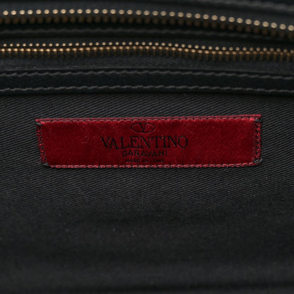 Valentino Garavani Vitello Small Rockstud Double Handle Tote Black 5 of 10