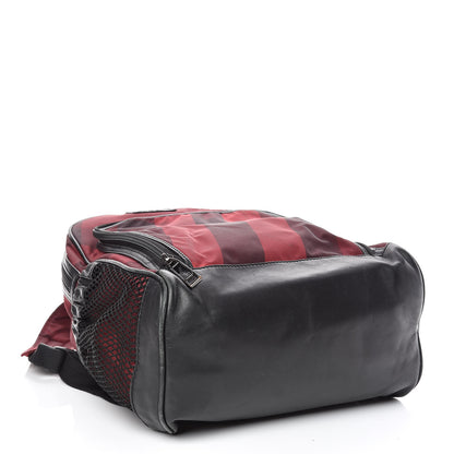 Burberry Nylon Supernova Check Backpack Red 4 of 15
