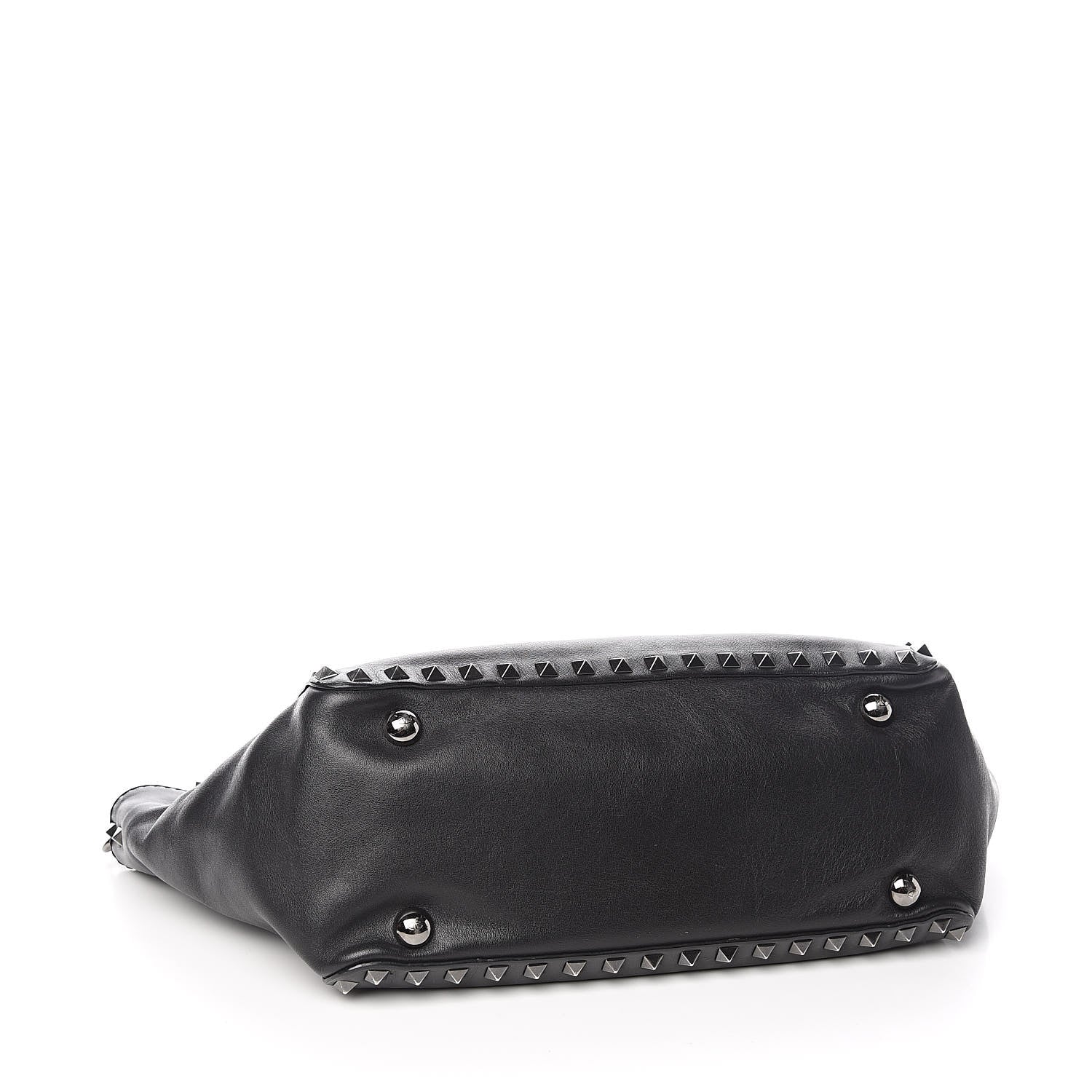 Valentino Garavani Vitello Small Rockstud Tote Black 5 of 16