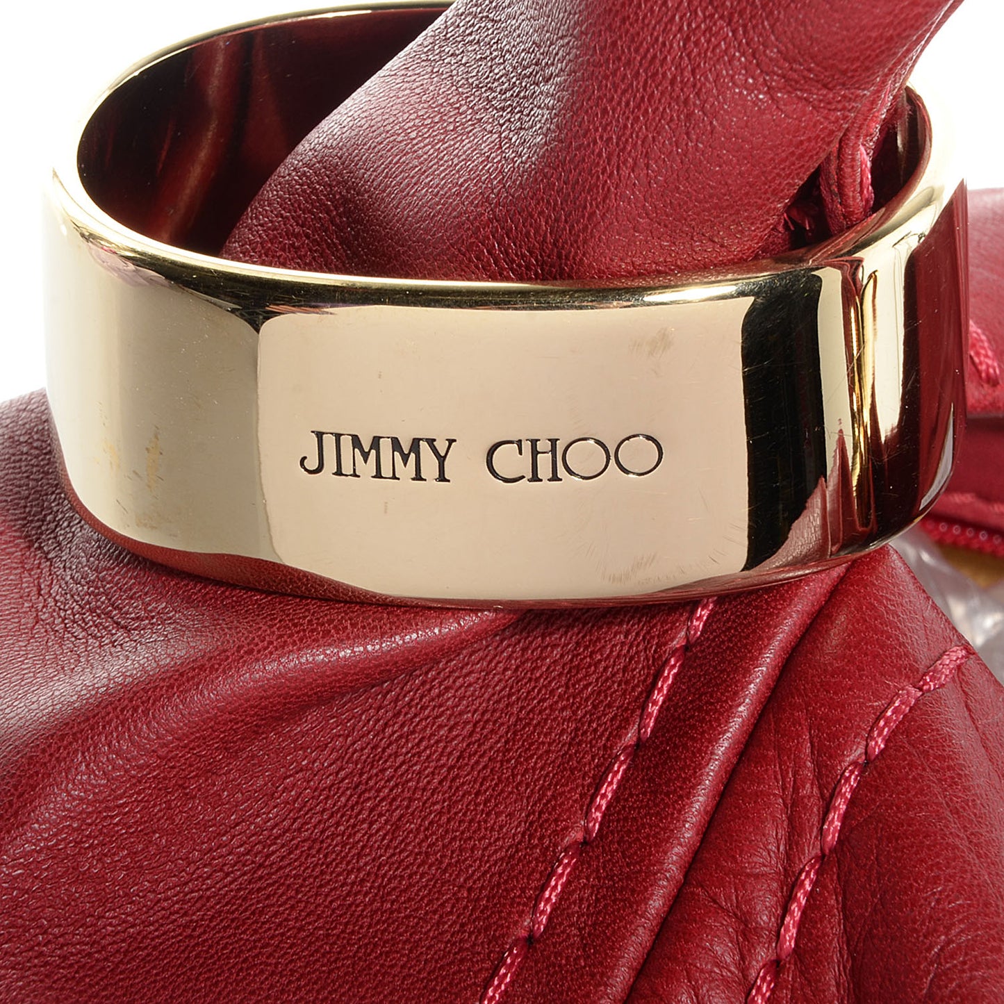 Nappa Leather Saba Bracelet Hobo Red