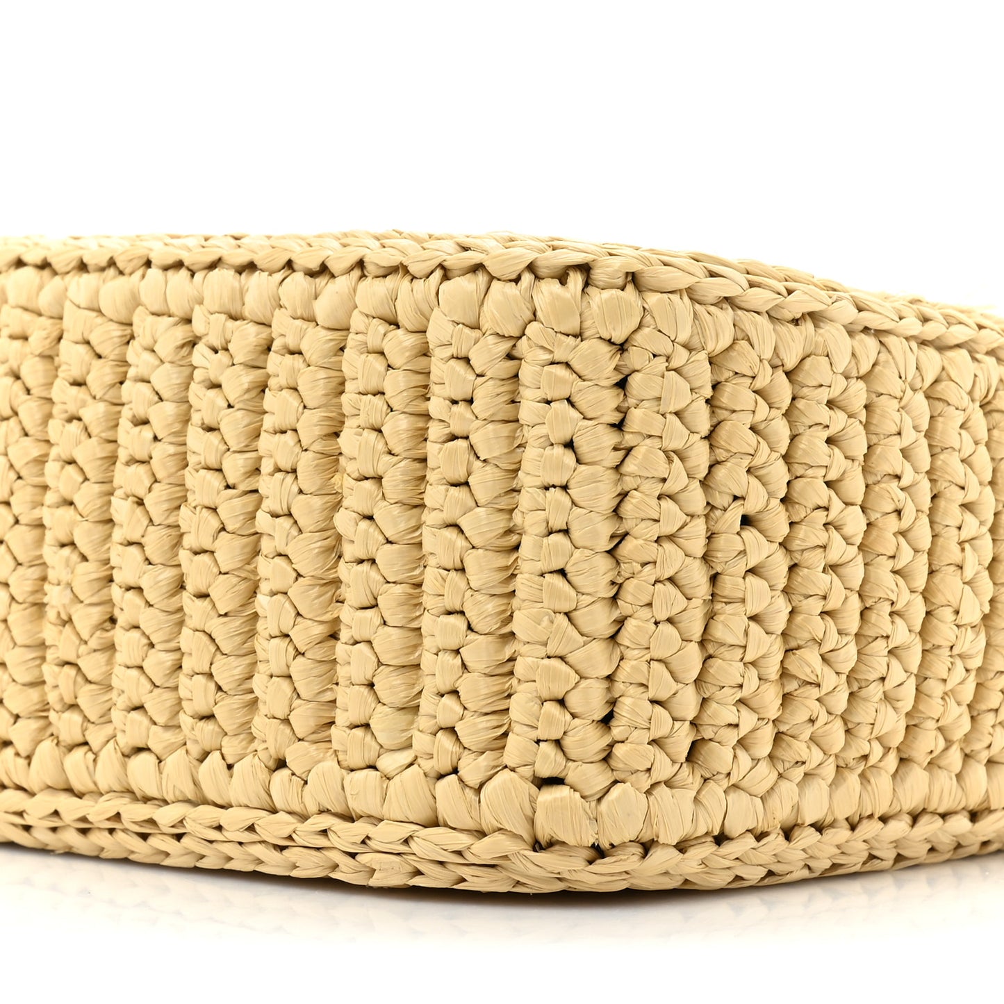 Yarn Raffia Effect Crochet Mini Re-Edition 2000 Shoulder Bag Naturale