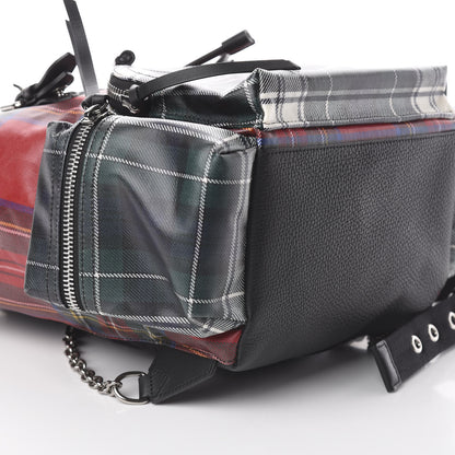 Burberry Laminated Tartan Patchwork Medium Rucksack Backpack Military Red 5 of 9