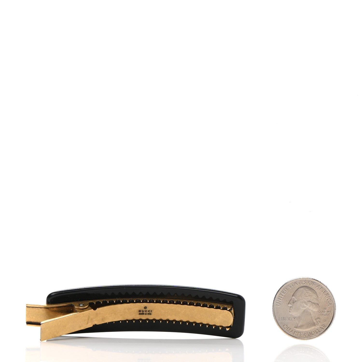 Gucci Resin Crystal Single Hair Barrette Black 2 of 3