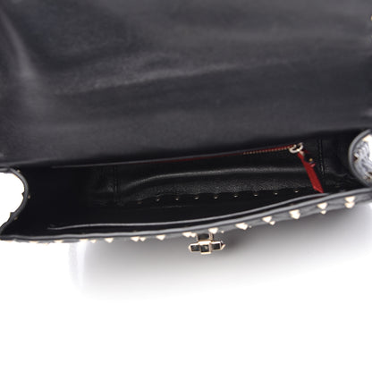 Valentino Garavani Lambskin Medium Rockstud Spike Shoulder Bag Black 5 of 10