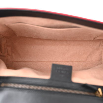 Gucci Calfskin Bamboo Trapuntata Queen Margaret Top Handle Bag Blue Agata Hibiscus Red Mystic White Sugar Pink 5 of 10