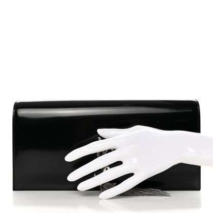 Saint Laurent Patent Cassandre Tassel Clutch Black 2 of 7