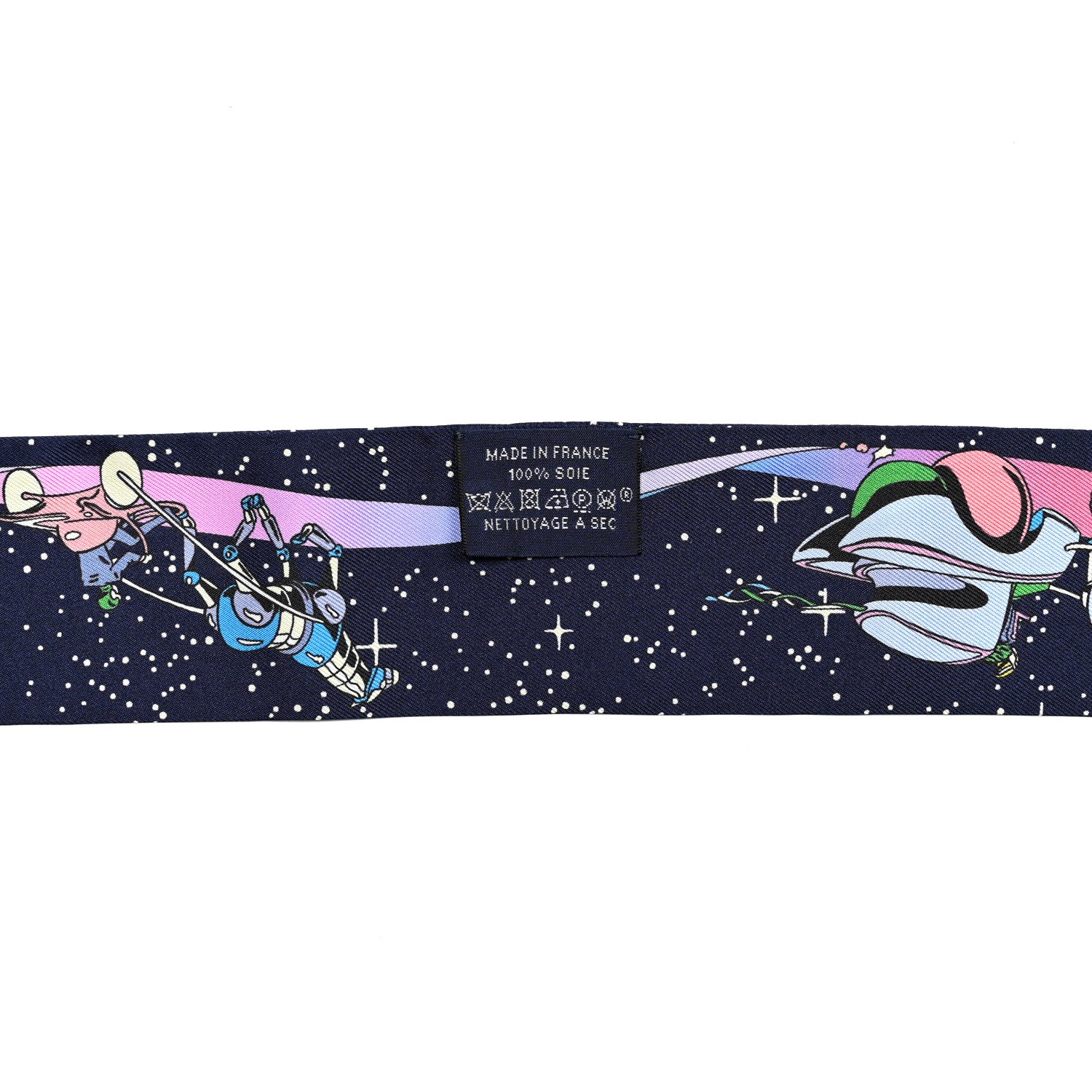 Hermes Silk Space Derby Twilly Marine Rose Multicolor 4 of 5