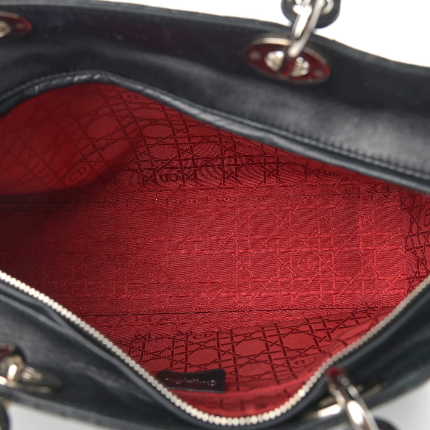 Lambskin Cannage Large Lady Dior Black