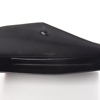 Saint Laurent Calfskin Monogram Clutch Black 5 of 10