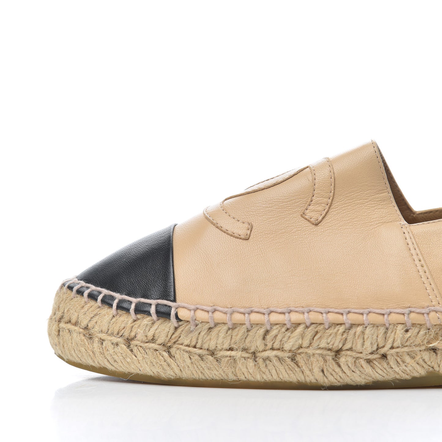 Lambskin CC Espadrilles 40 Beige Black