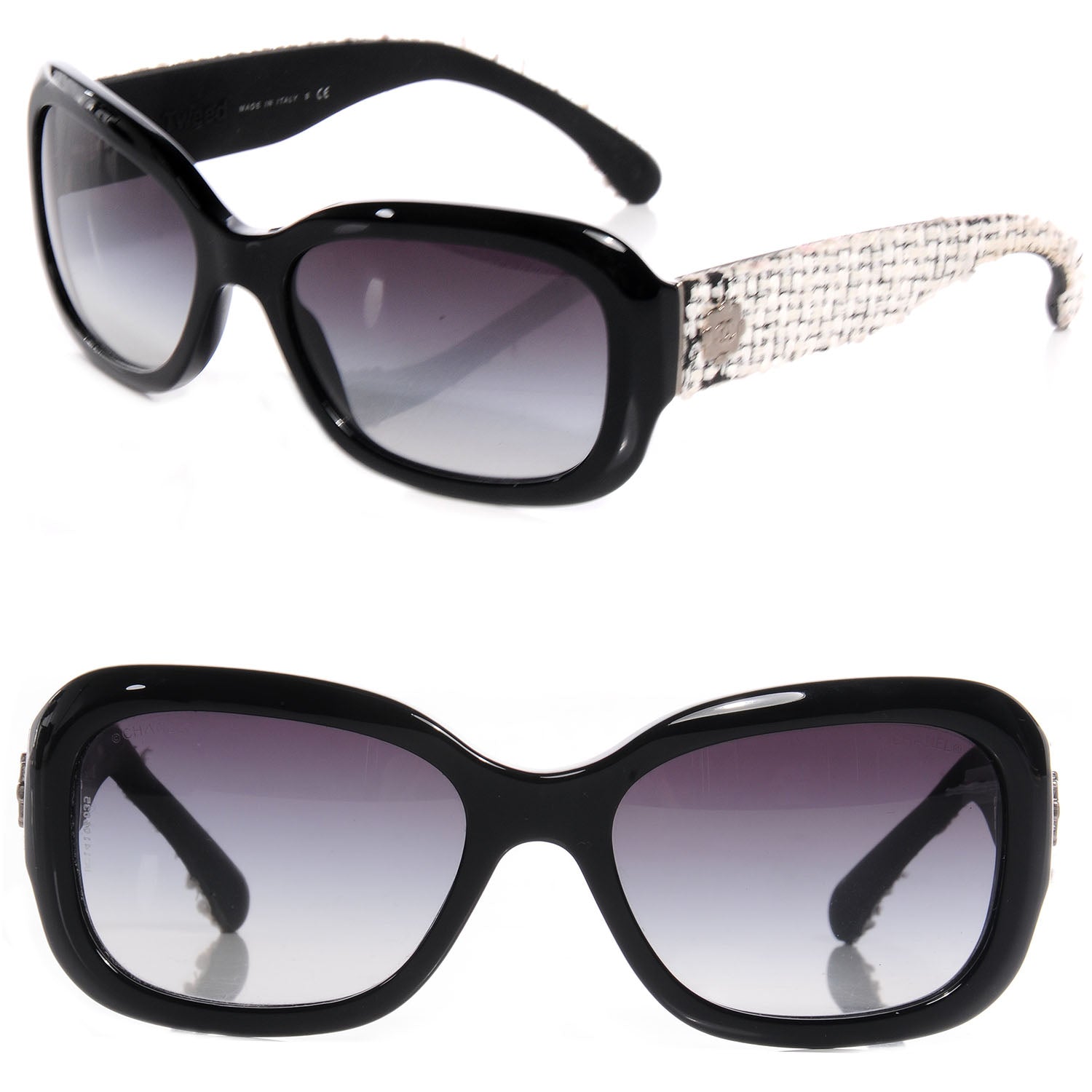 Chanel Tweed Boy CC Sunglasses 5240 White 1 of 4