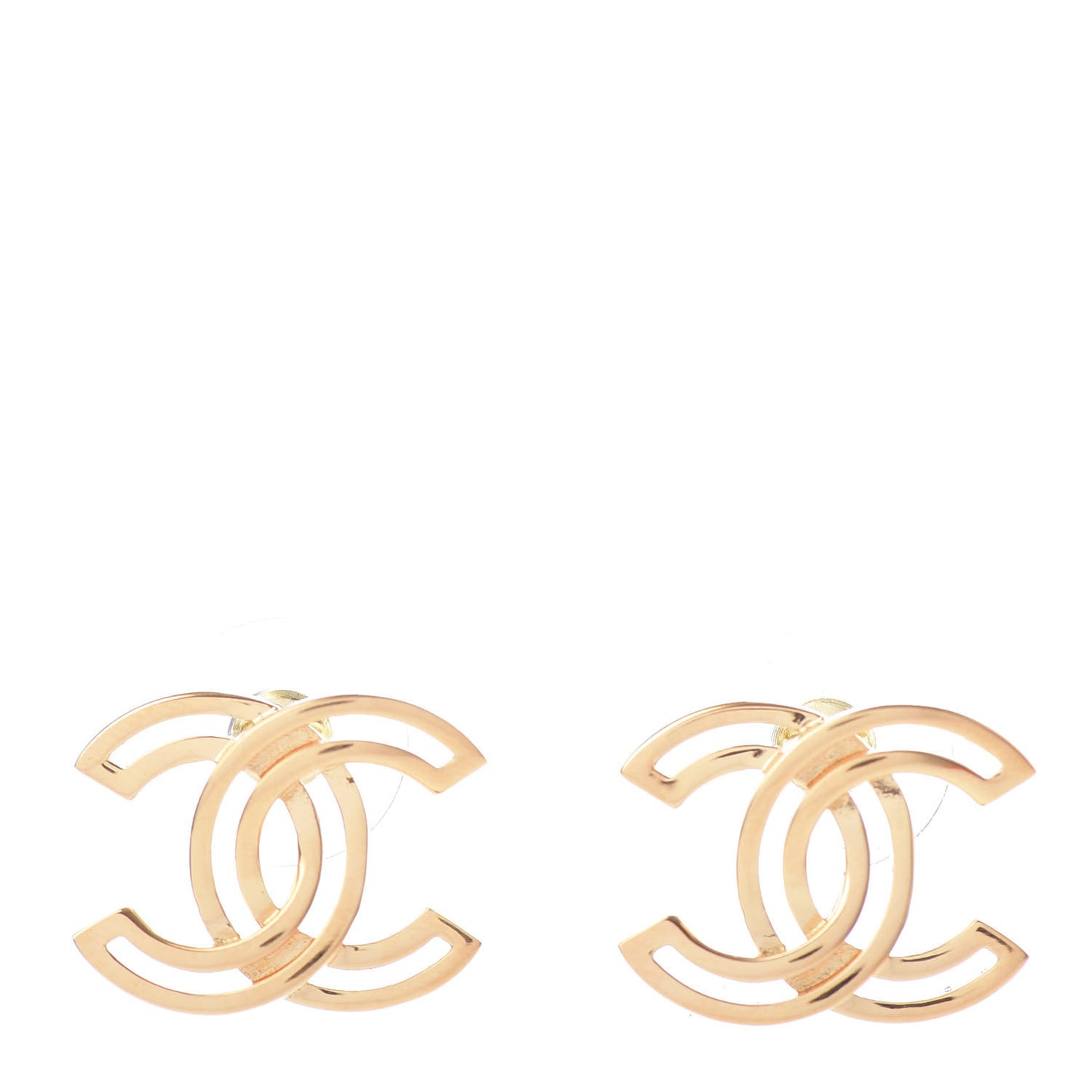 Metal Obazine CC Earrings Gold
