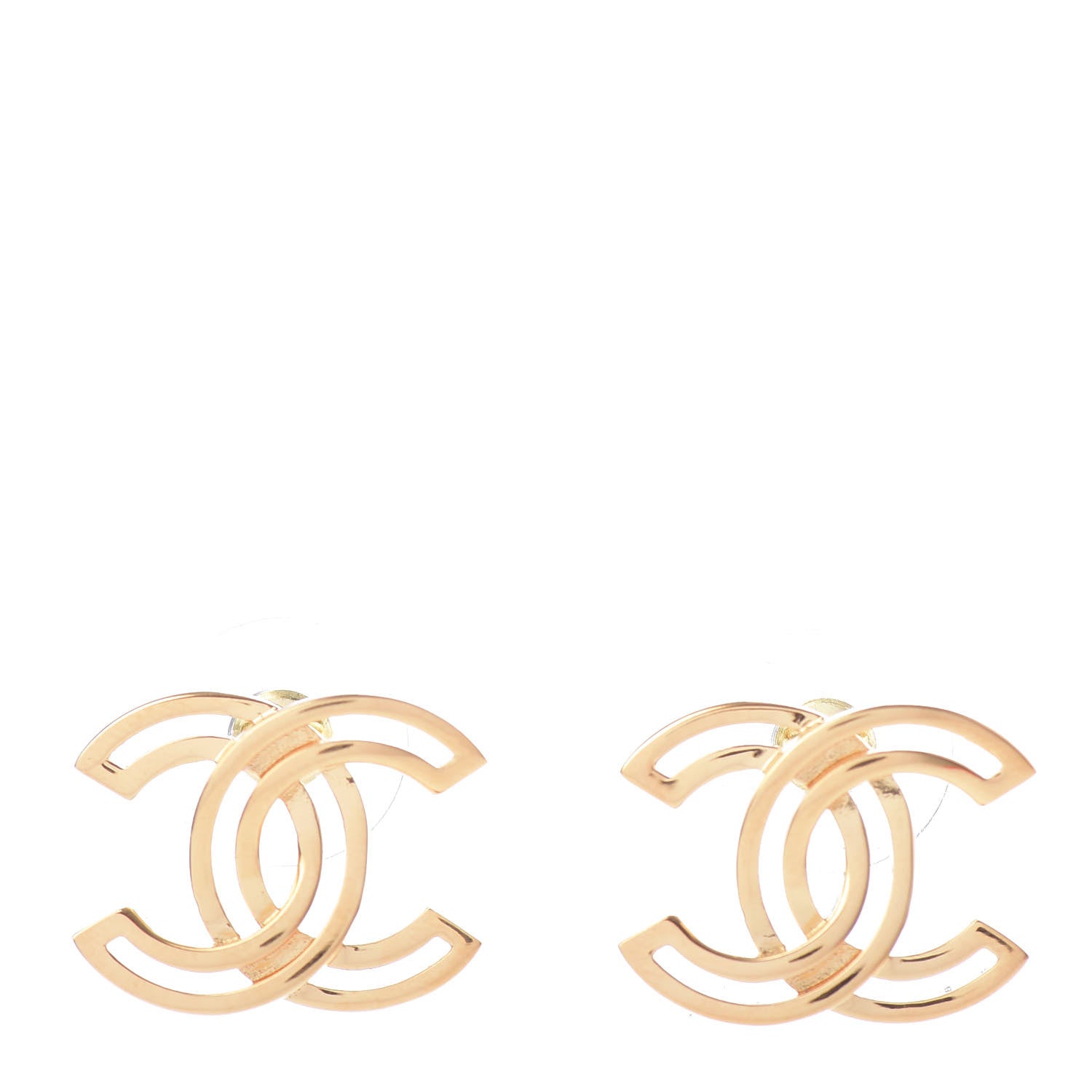 Chanel Metal Obazine CC Earrings Gold 1 of 5