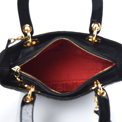 Christian Dior Lambskin Cannage Medium Lady Dior Black 5 of 14