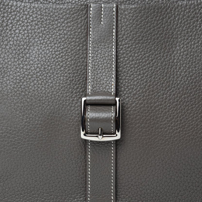 Hermes Taurillon Clemence Halzan 31 GM Etain 9 of 18