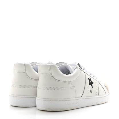 Christian Dior Calfskin Suede Dior Star Low Top Sneakers 36 White Black 4 of 10
