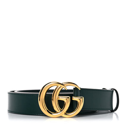 Gucci Plutone Calfskin Double G 30mm Belt 85 34 Verde 1 of 4