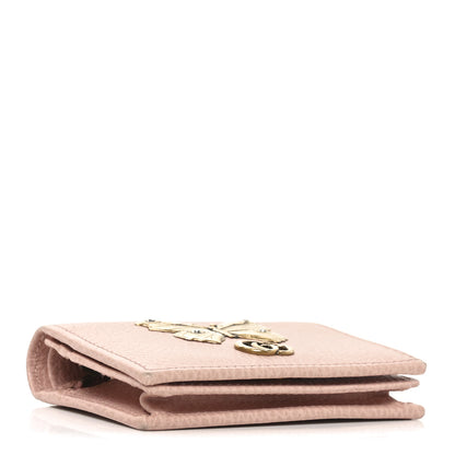 Gucci Pebbled Calfskin Butterfly Card Case Perfect Pink 4 of 10