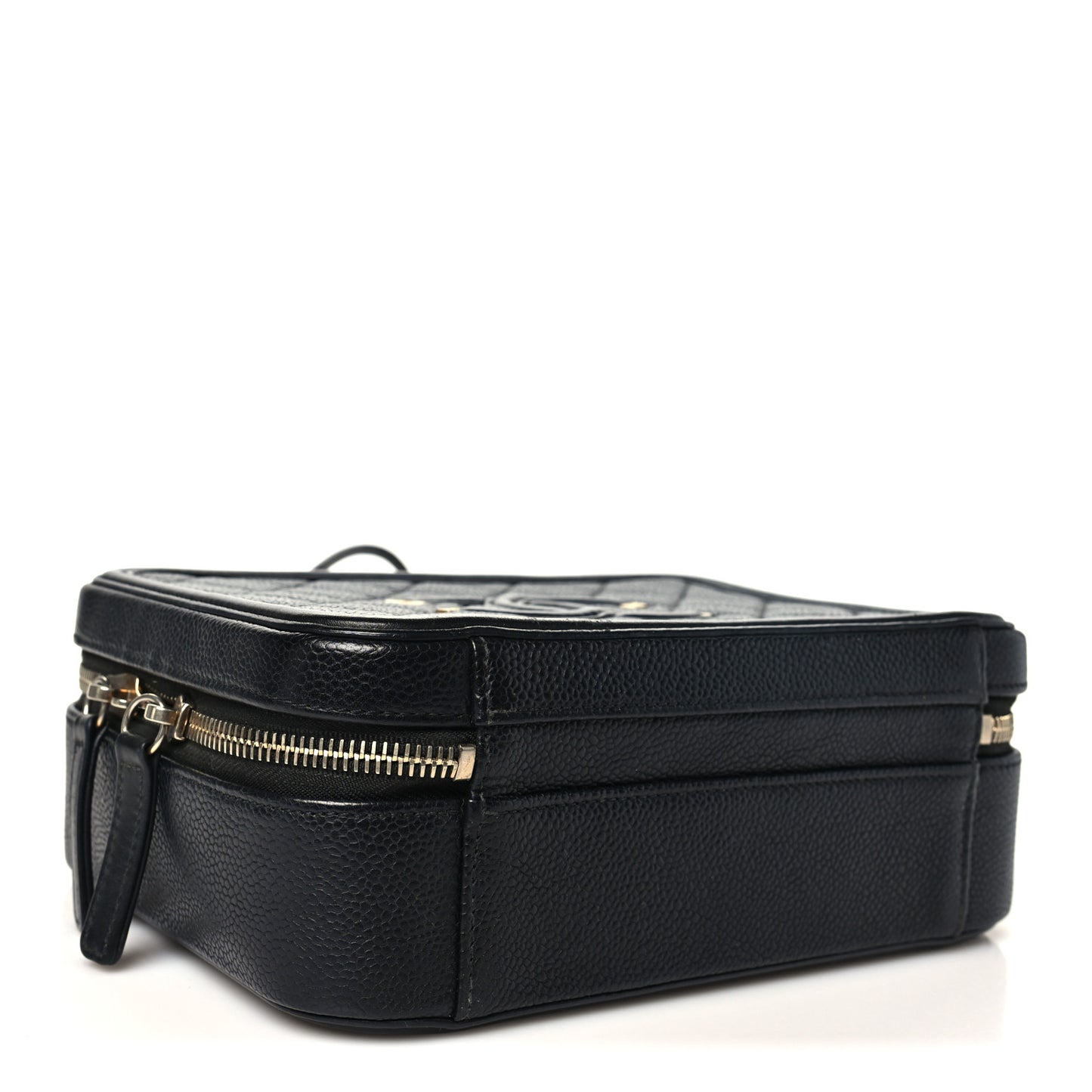 Caviar Quilted Medium CC Filigree Vanity Case Black