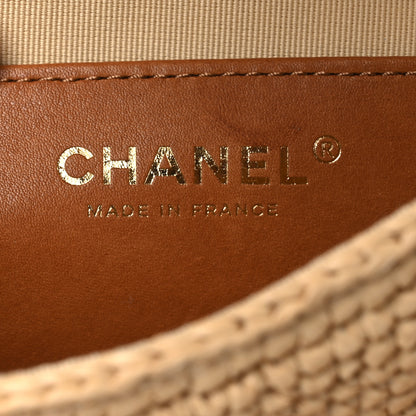 Chanel Braided Raffia Coco Beach Flap Beige 6 of 13