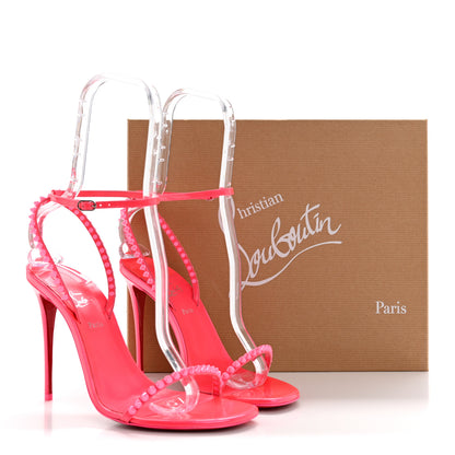 Christian Louboutin Patent Perle So Me 100 Sandals 40 Fluo Pink 9 of 9