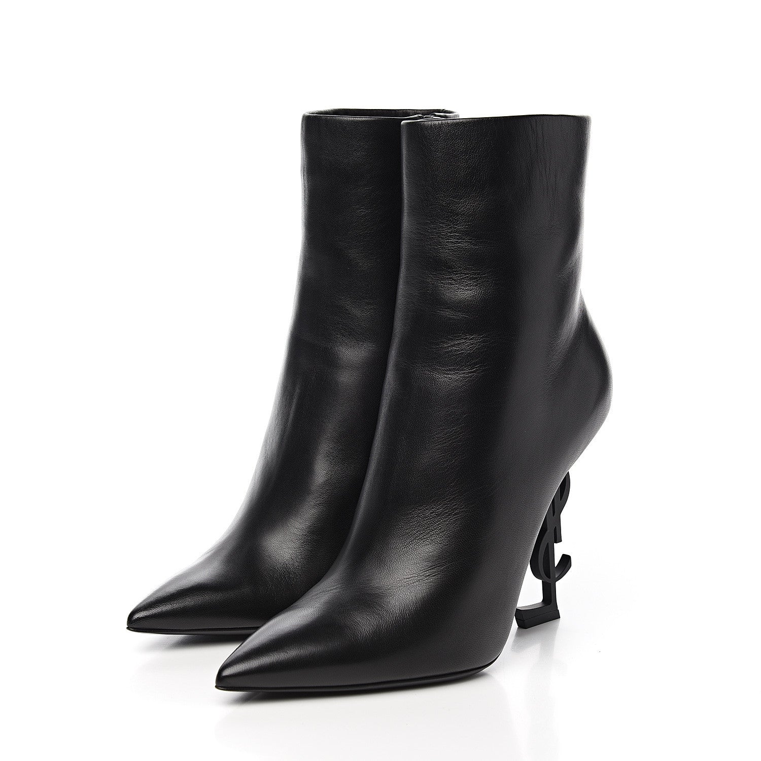 Saint Laurent Calfskin Opyum Ankle Boots 40 Black 3 of 9