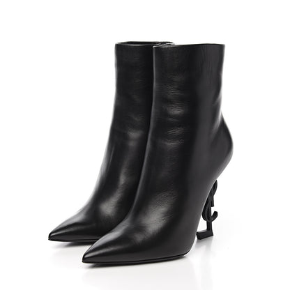 Saint Laurent Calfskin Opyum Ankle Boots 40 Black 3 of 9