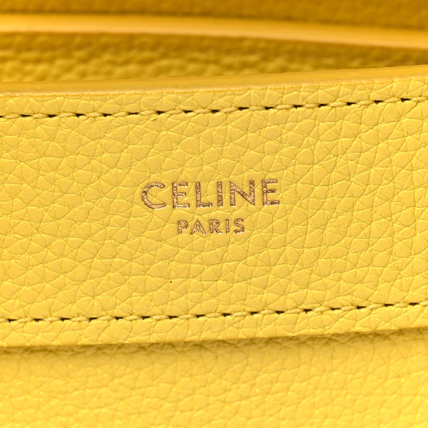 Drummed Calfskin Nano Luggage Citron