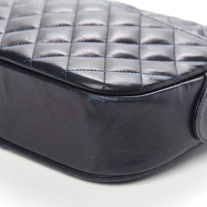 Chanel Lambskin Quilted Camera Case Navy Blue 9 of 13
