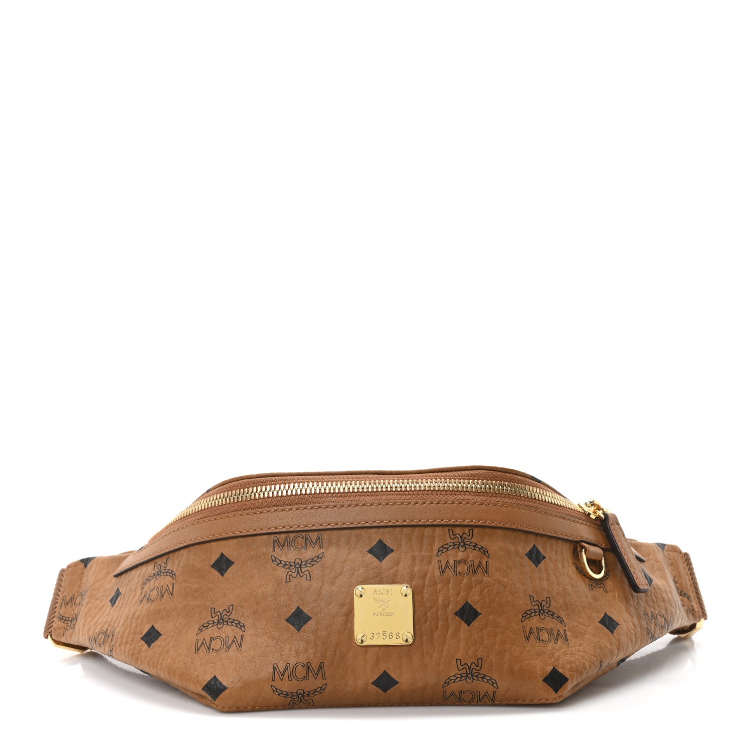 MCM Visetos Small Fusten Belt Bag Cognac 1 of 10
