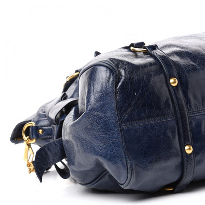Miu Miu Vitello Lux Large Bow Bag Bleuette 8 of 9