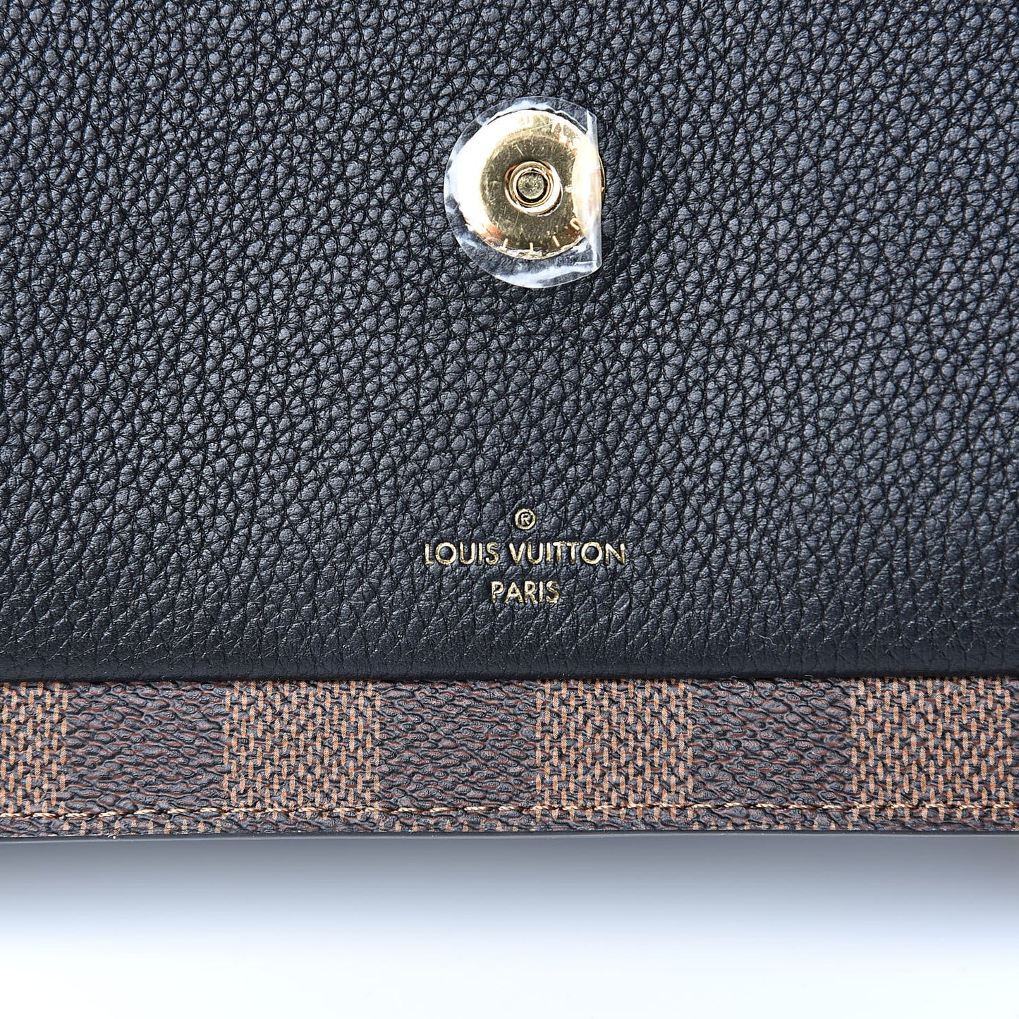 Damier Ebene Vavin Chain Wallet Black