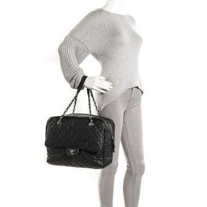 Chanel Caviar Quilted Travel Flap Tote Black 2 of 7